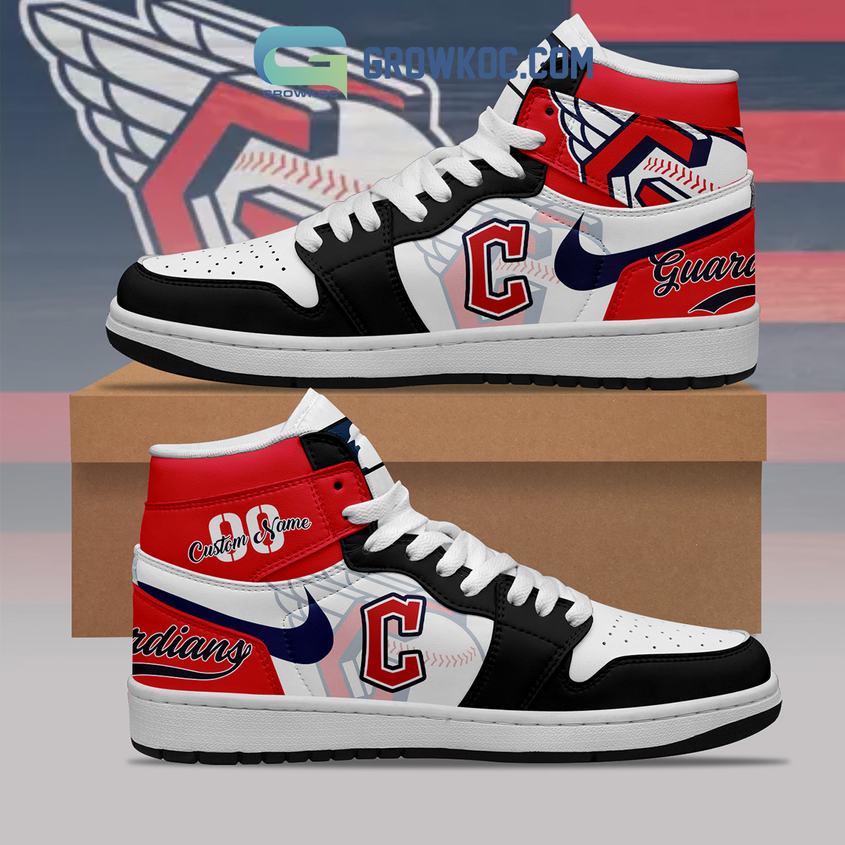 Cleveland Guardians MLB Personalized Air Jordan 1 Shoes2B1 0dlyq