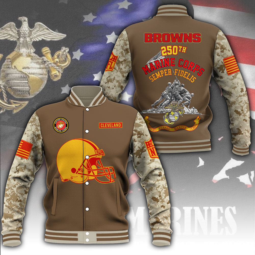 Cleveland Browns x US Veterans Varsity Jacket MAITM12778