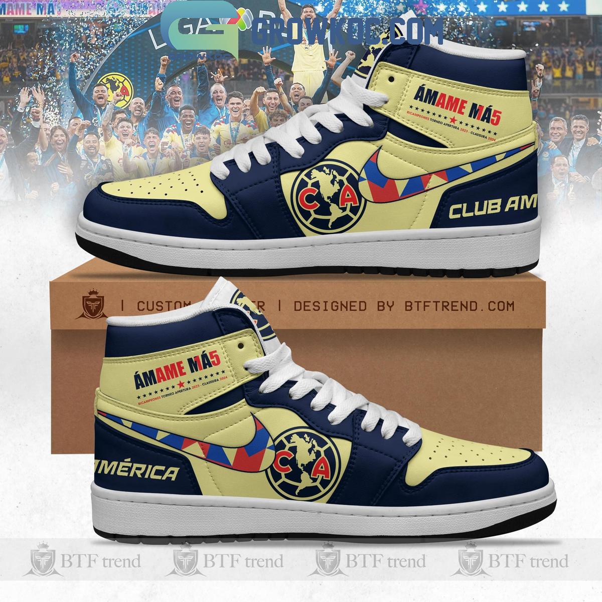 Club America Bicampeones Amame 15 Champions 2024 Air Jordan 1 Shoes 1 7wO5O