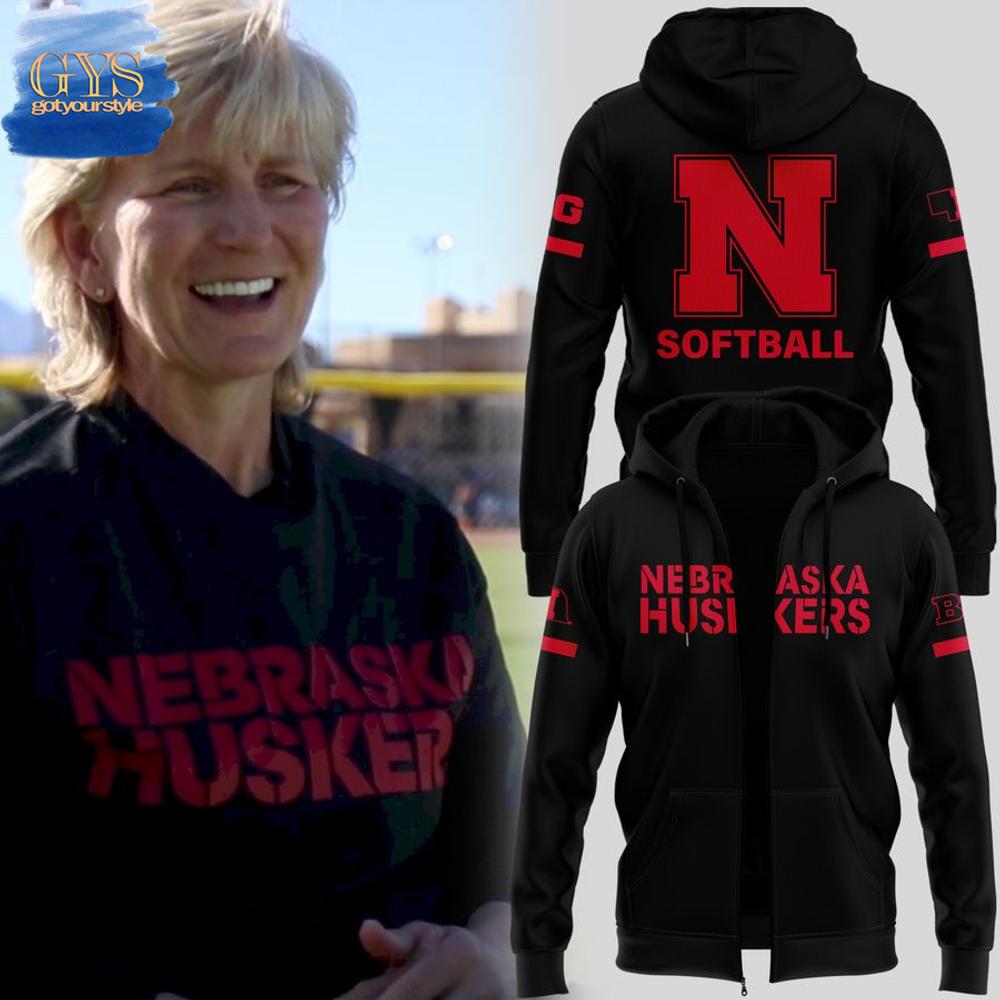 Coach Rhonda Revelle Nebraska Cornhuskers Softball Zip Hoodie 1