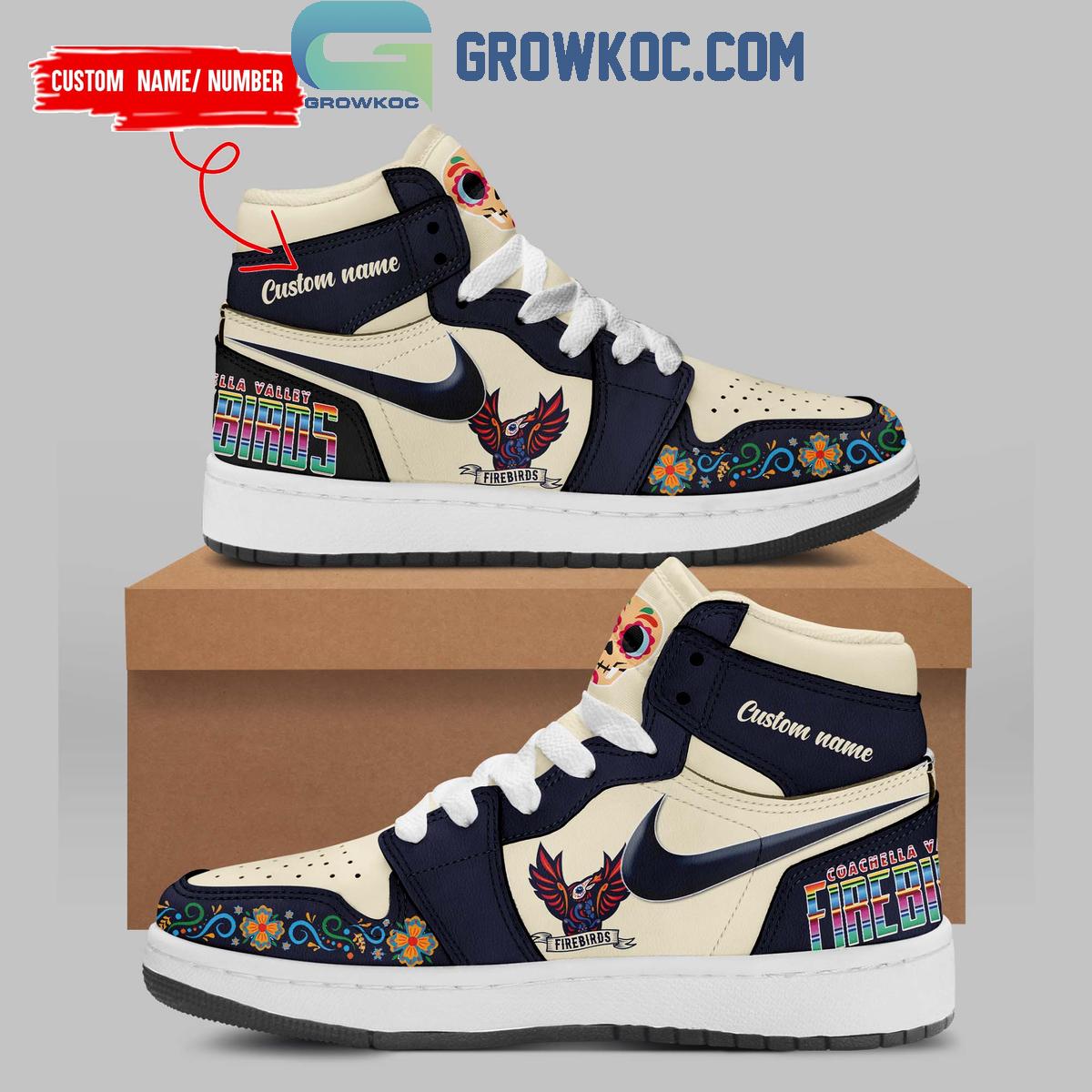 Coachella Valley Firebirds Dia De Los Muertos Personalized Air Jordan 1 Shoes 1 6JvvT