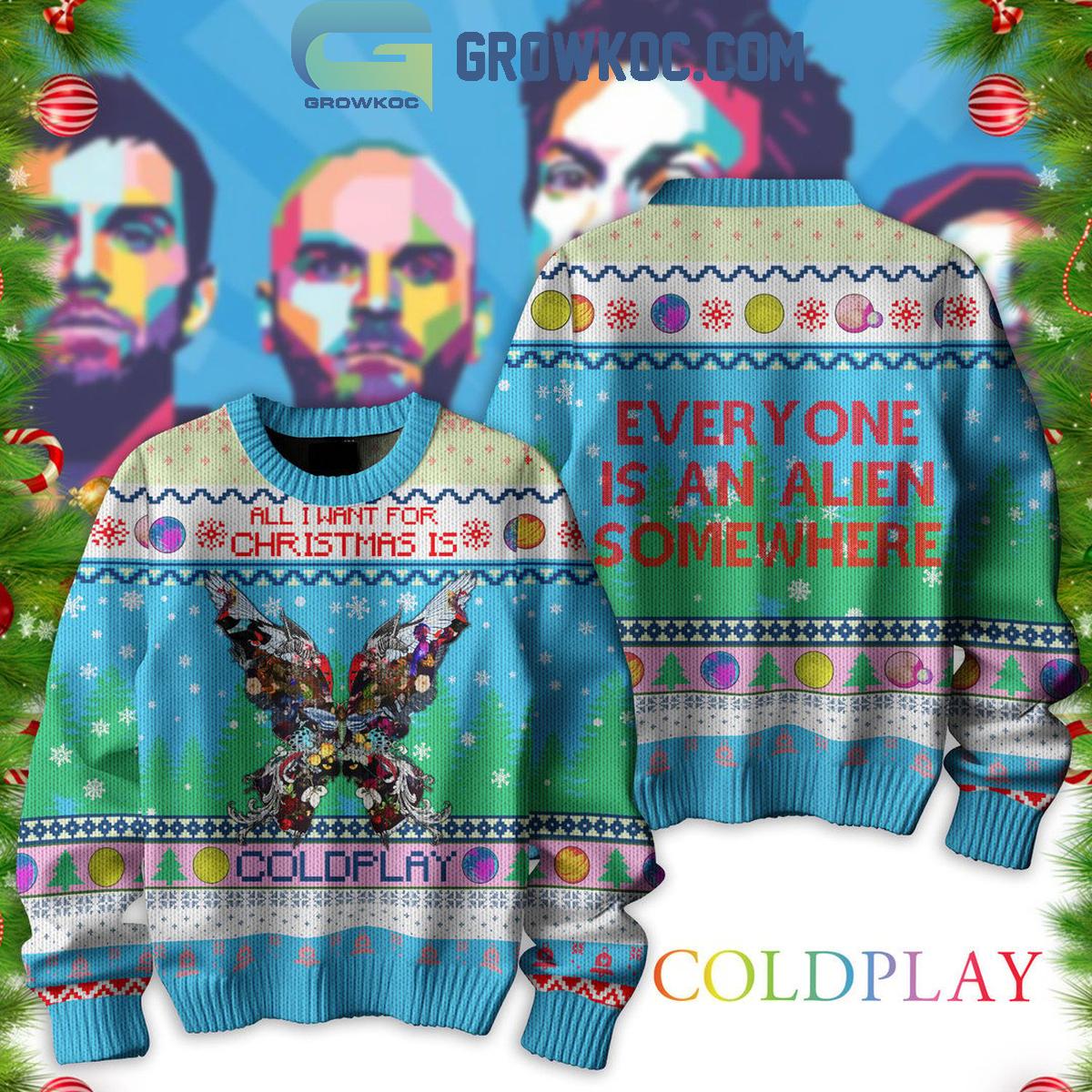 Coldplay Everyone Is An Alien Somewhere 2024 Christmas Ugly Sweater 1 fMlzp