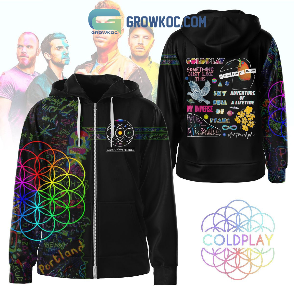 Coldplay Portland Playlist Hoodie Shirts2B1 2LOXS