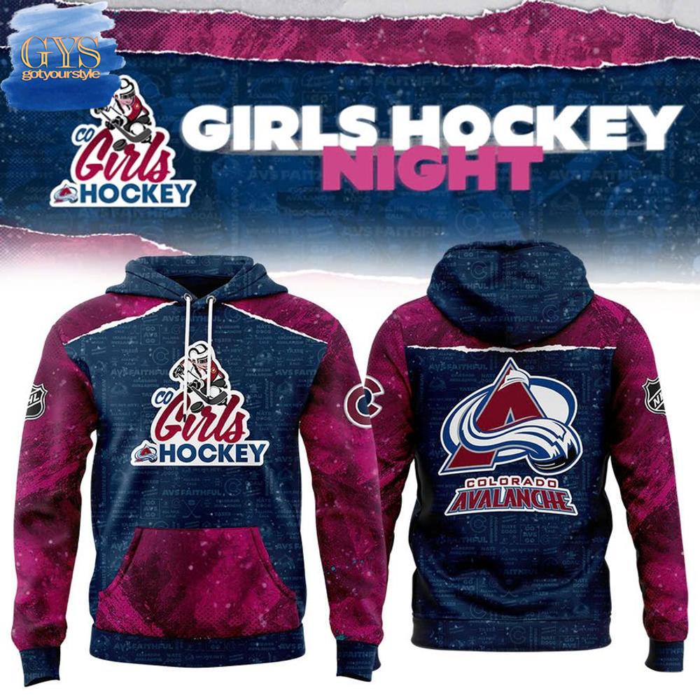 Colorado Avalanche Girls Hockey Night Limited Edition Hoodie 1