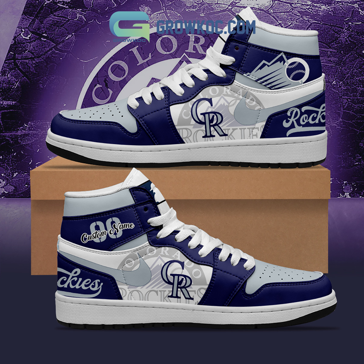 Colorado Rockies MLB Personalized Air Jordan 1 Shoes2B1 nondL