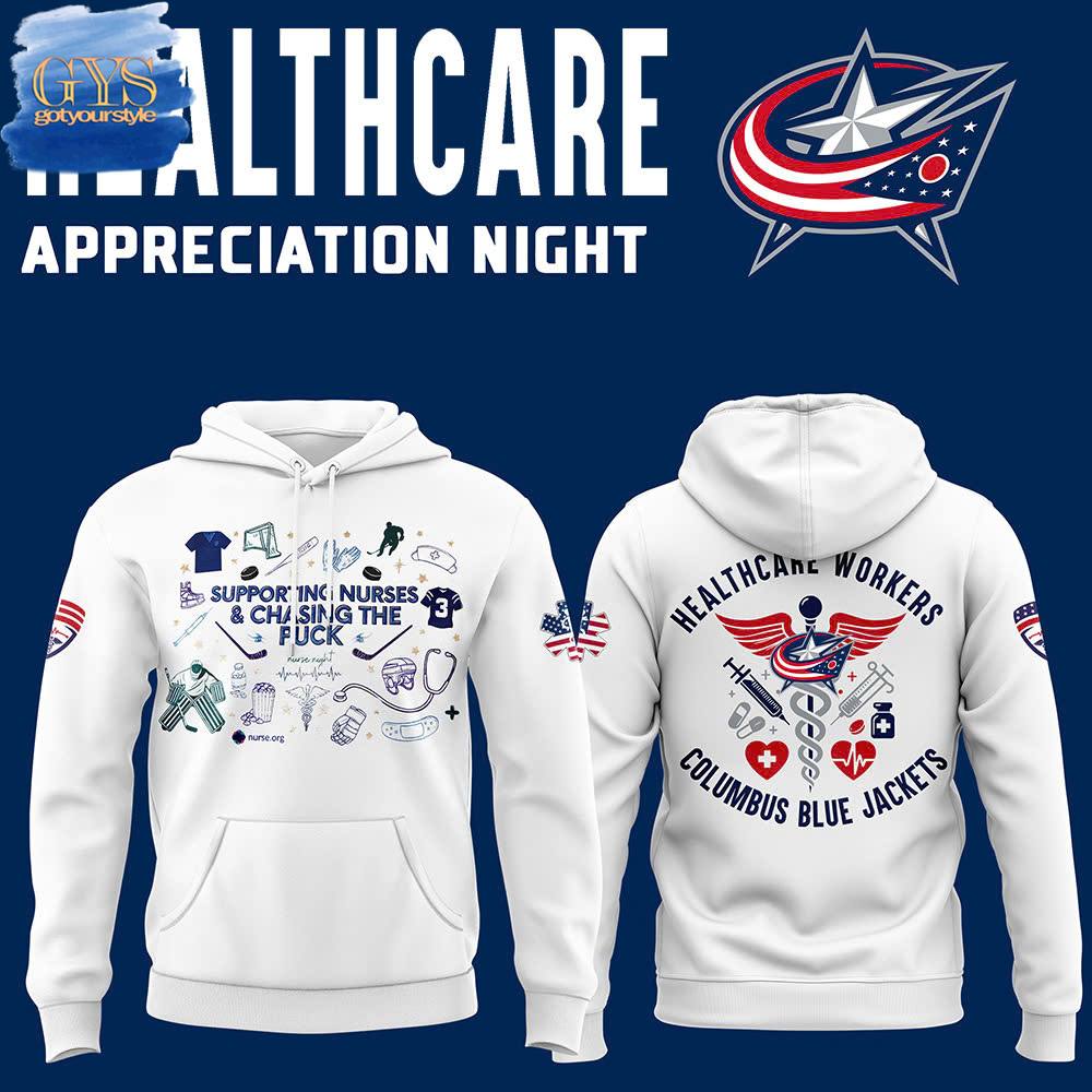 Columbus Blue Jackets 2025 Healthcare Appreciation Night Limited Edition Hoodie 1