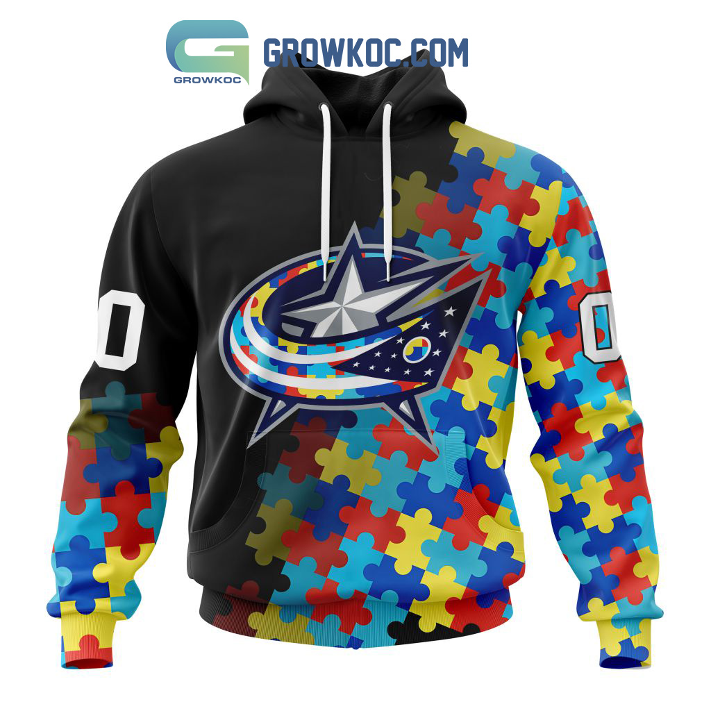 Columbus Blue Jackets Puzzle Design Autism Awareness Personalized Hoodie Shirts2B1 9uVOy