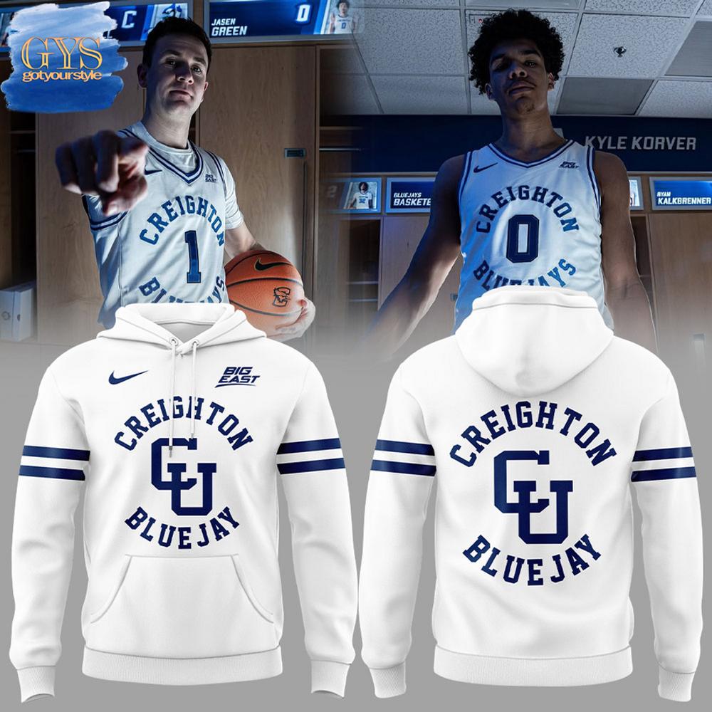 Creighton Bluejays Alumni Day Uniform White Hoodie 1