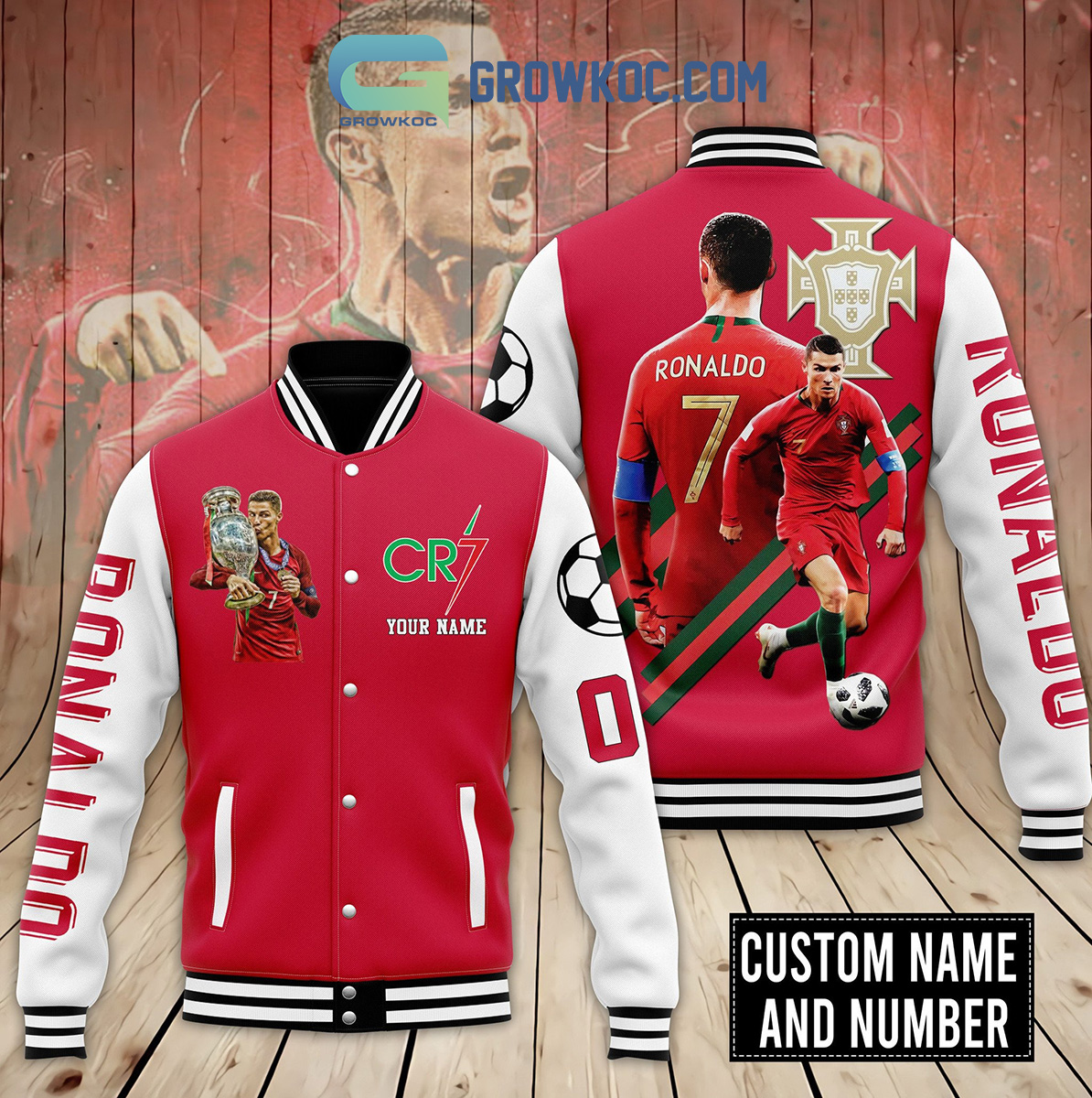 Cristiano Ronaldo Portugal CR7 Personalized Baseball Jacket2B1 pKkis