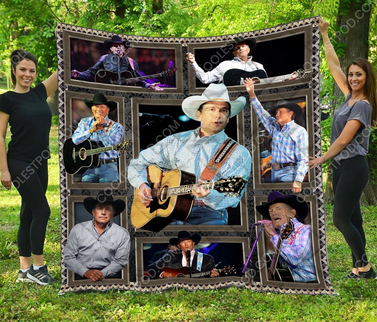 Custom George Strait Vr1 Quilt Bedding Set for Picnic and Gifts for Fans 0