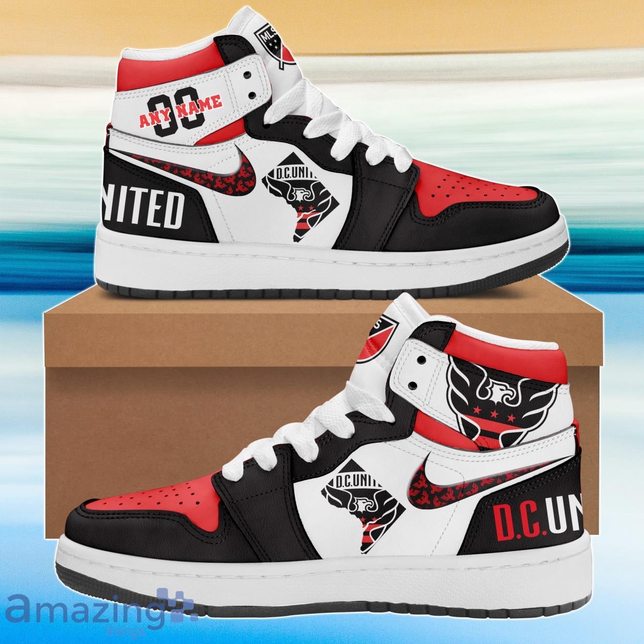 DC United Personalized Air Jordan 1 Shoes