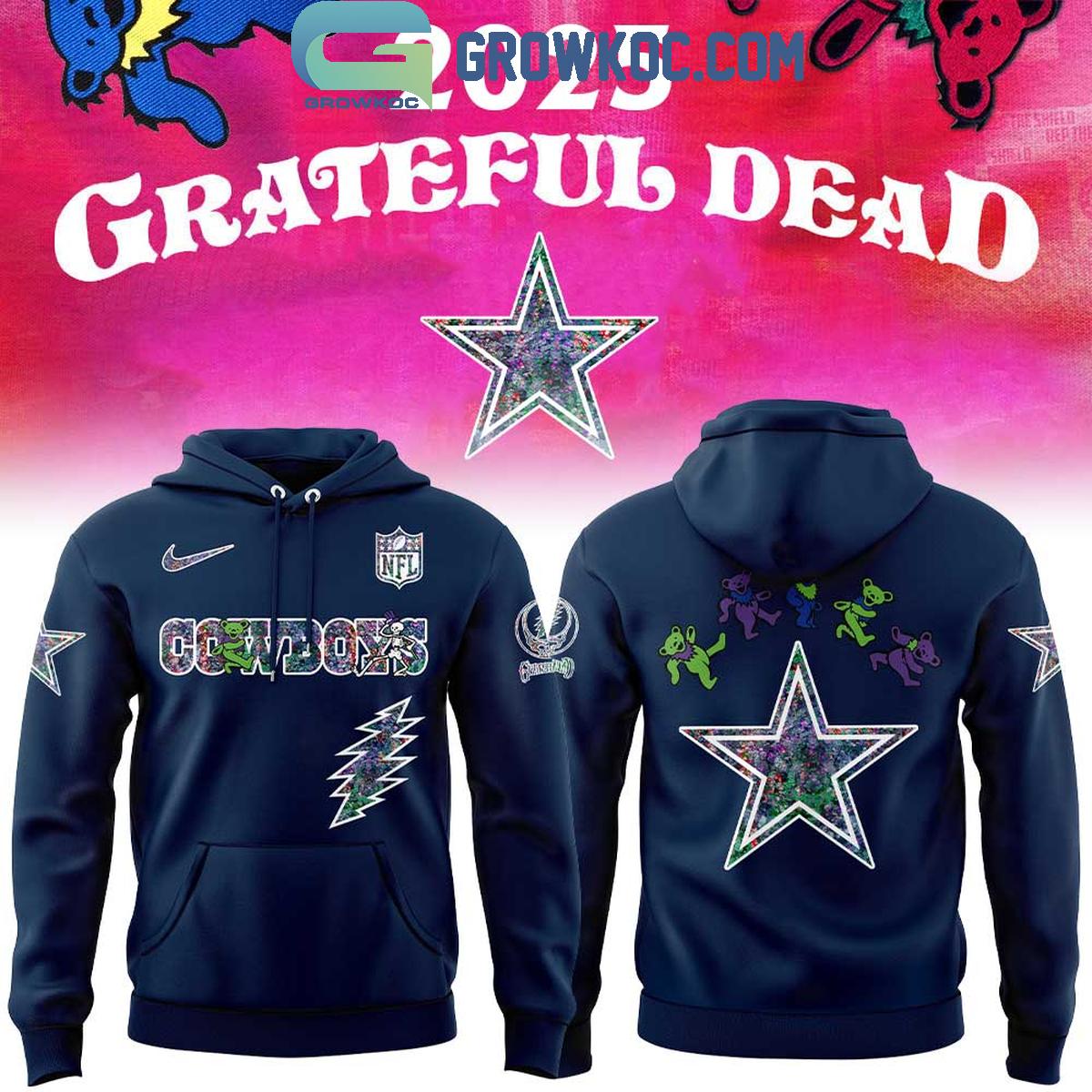 Dallas Cowboys Celebration Grateful Dead 60 Years 2025 Hoodie Shirt 1 kGnoL