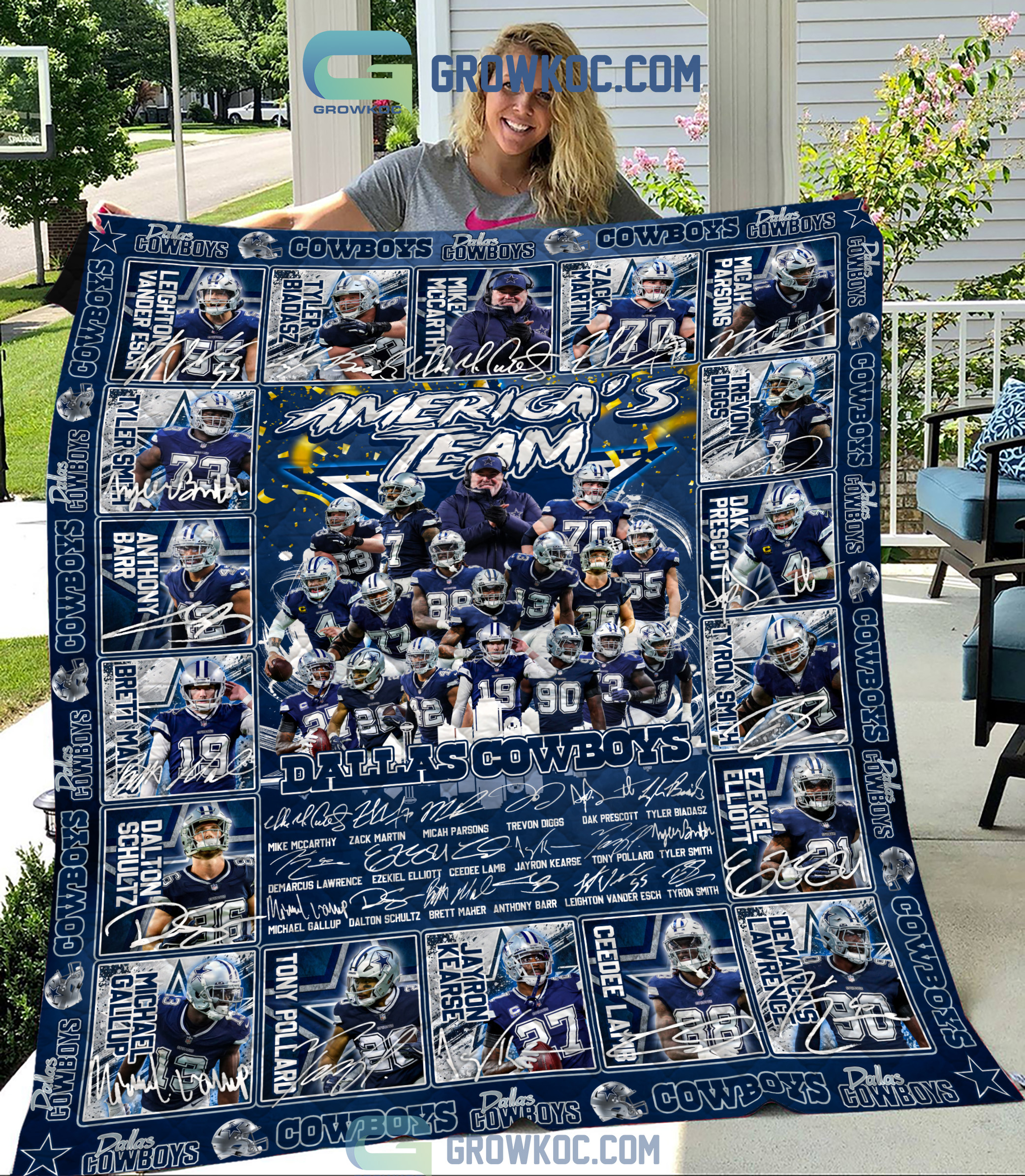 Dallas Cowboys NFL Americas Team Fleece Blanket Quilt2B1 1 CBQAc