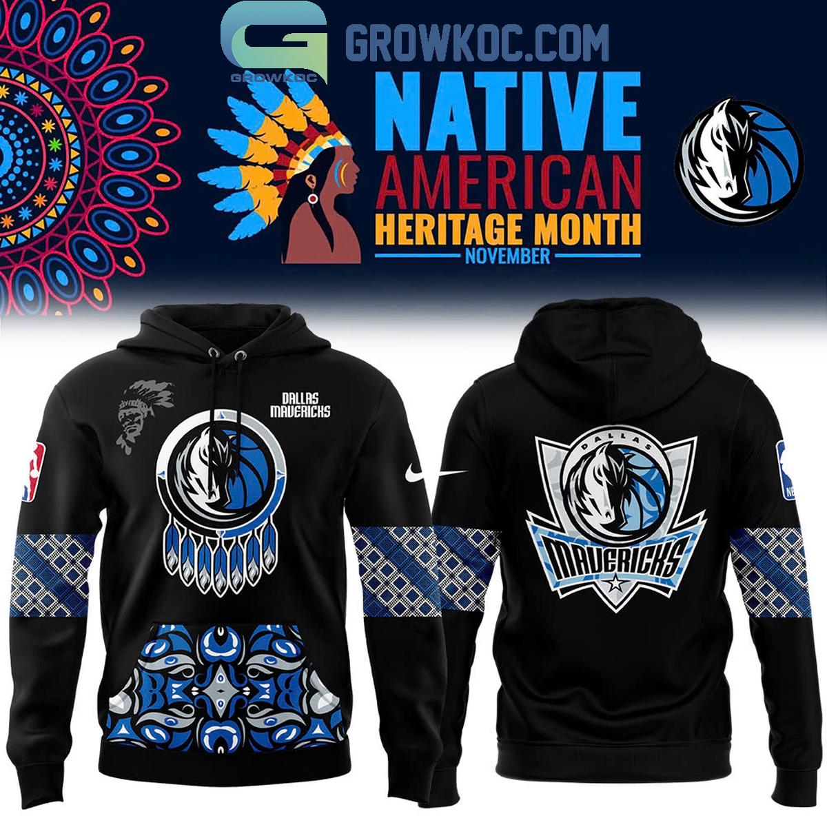 Dallas Mavericks NBA 2024 Native American Heritage Month Celebration Hoodie T Shirt 1 uZKrI