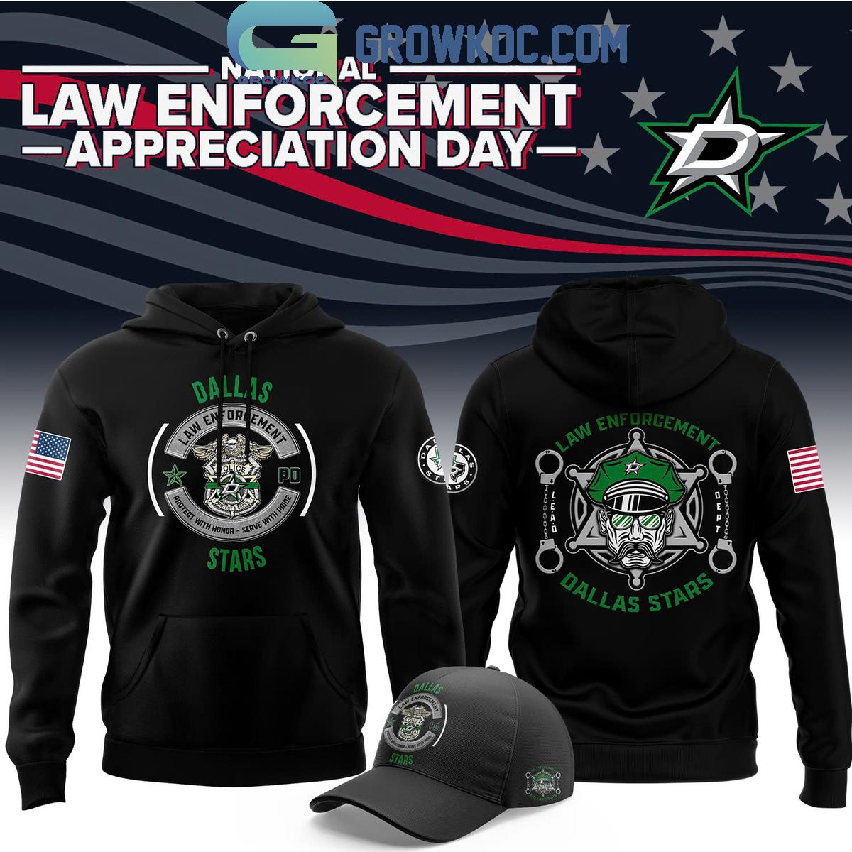 Dallas Stars 2024 For Law Enforcement Appreciation Day Hoodie T Shirt 1 jNbV9