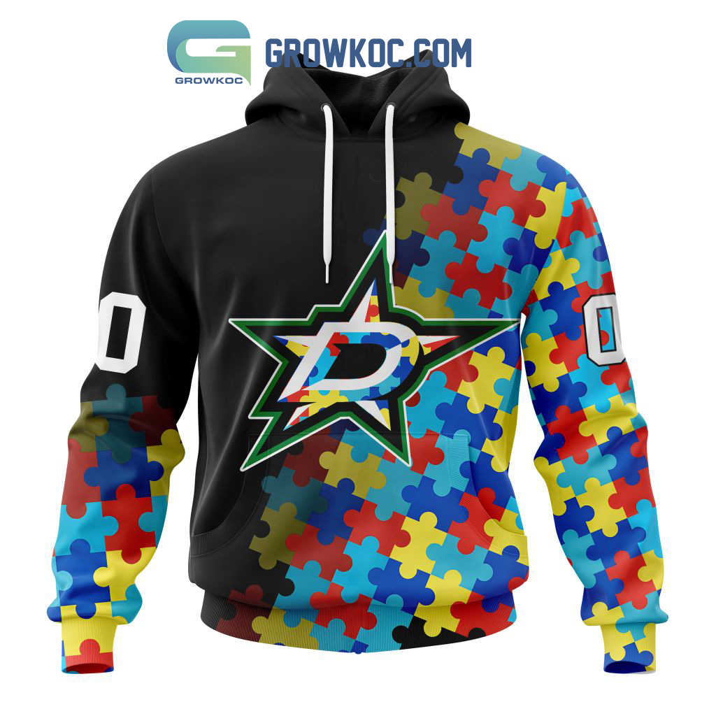 Dallas Stars Puzzle Design Autism Awareness Personalized Hoodie Shirts2B1 xk8FT