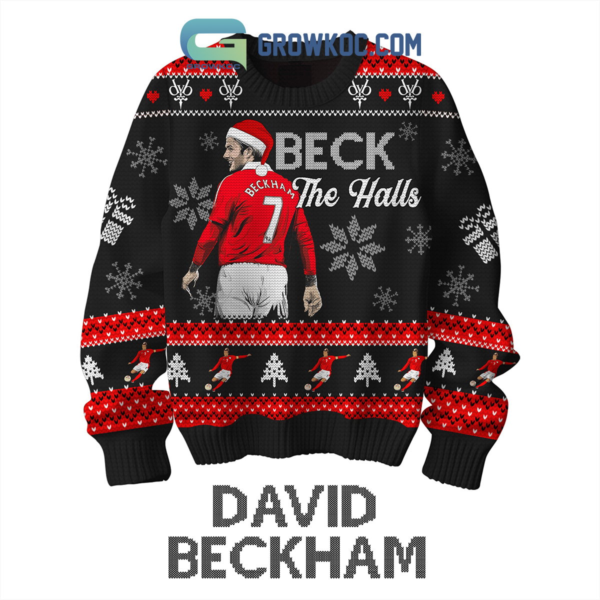 David Beckham Beck The Halls Christmas Ugly Sweater2B1 SJNCw