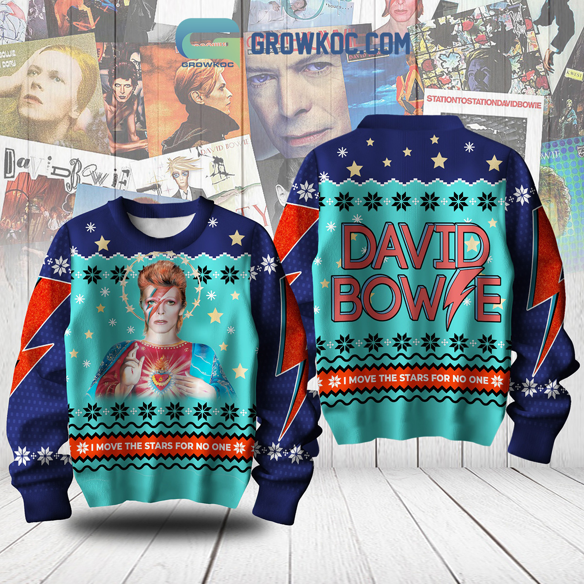 David Bowie I Move The Stars For No One Ugly Sweater2B1 4rC66