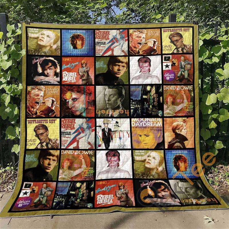 David Bowie Quilt Blanket Bedding Set 0