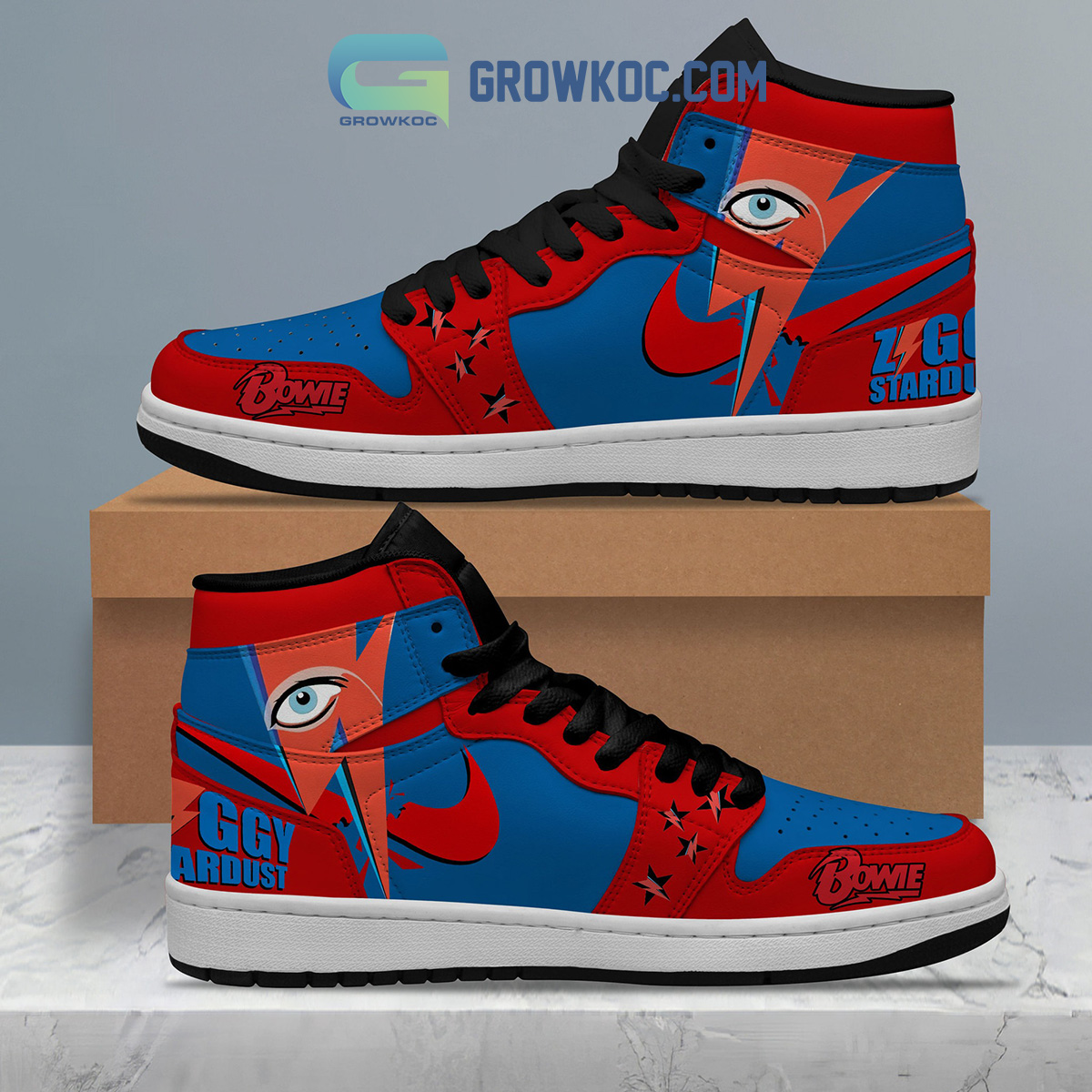David Bowie Stardust Air Jordan 1 Shoes2B1 ejvO2