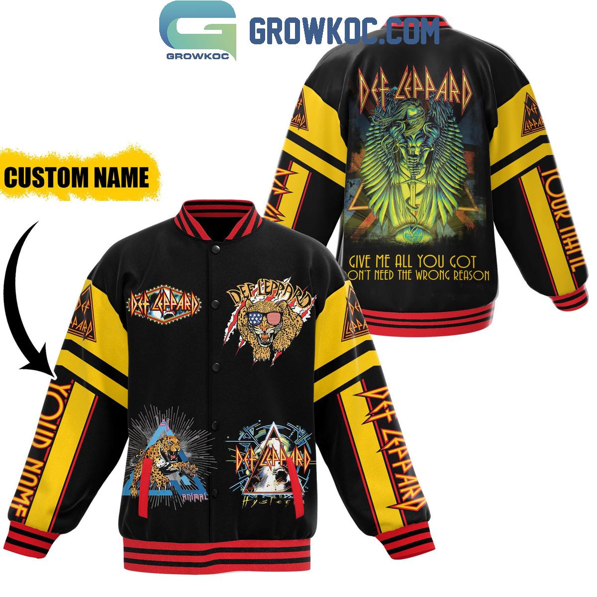 Def Leppard Give Me All You Got Fan Baseball Jacket 1 JySEq