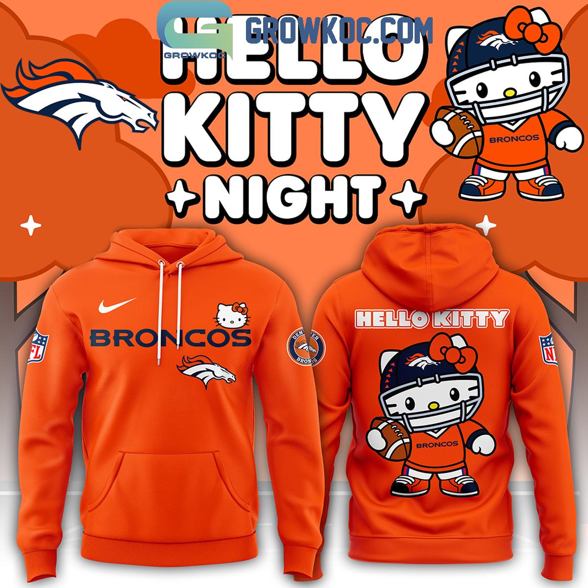 Denver Broncos 2024 Hello Kitty Football Gameday Ready Hoodie T Shirt 1 uZ6hI