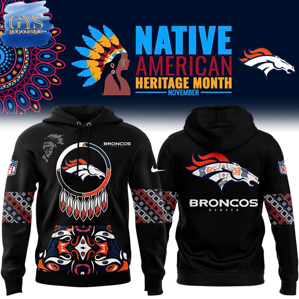 Denver Broncos 2024 Native American Heritage Month Premium Limited Hoodie 1