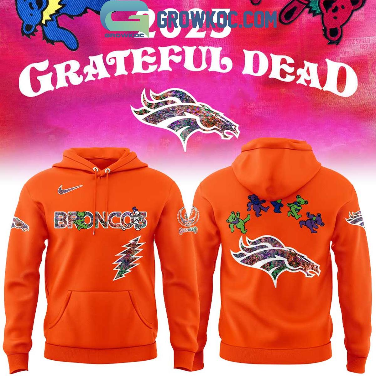 Denver Broncos Celebration Grateful Dead 60 Years 2025 Hoodie Shirt 1 vbOHY