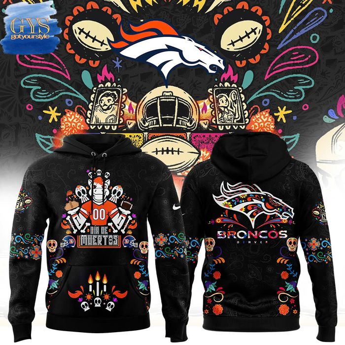 Denver Broncos Dia De Los Muertos 2024 Limited Edition Hoodie 1