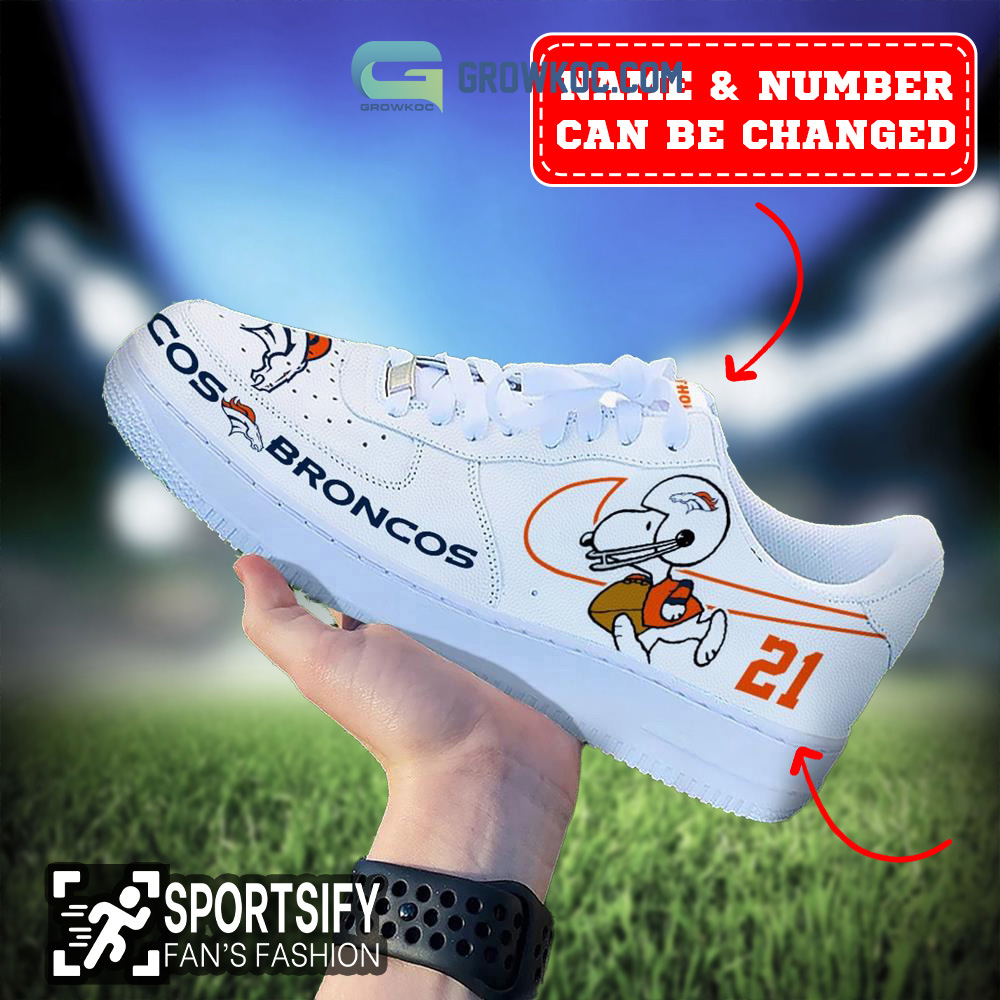 Denver Broncos NFL Snoopy Personalized Air Force 1 Low Top Shoes2B1 KcTGo