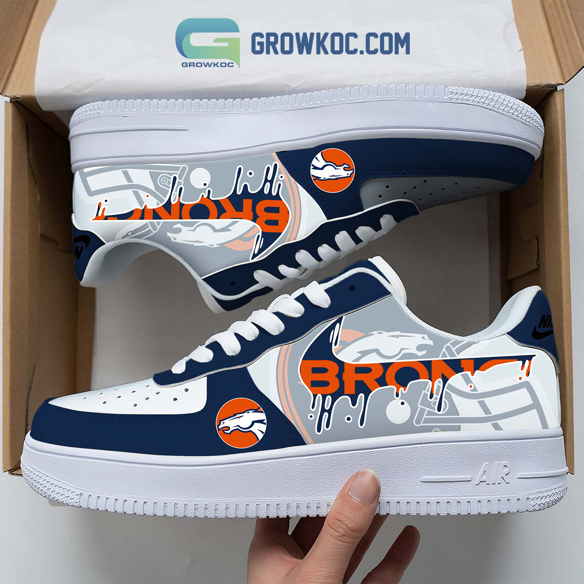 Denver Broncos Team Logo Fan Air Force 1 Shoes2B1 hPQxW