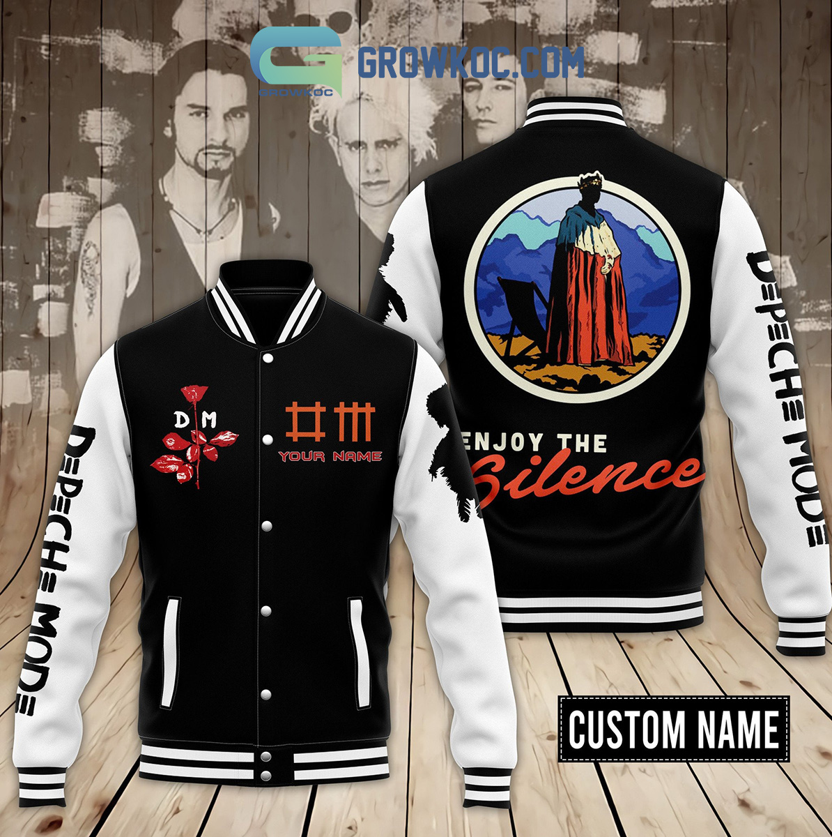 Depeche Mode Enjoy The Silence Personalized Baseball Jacket2B1 KmnCJ