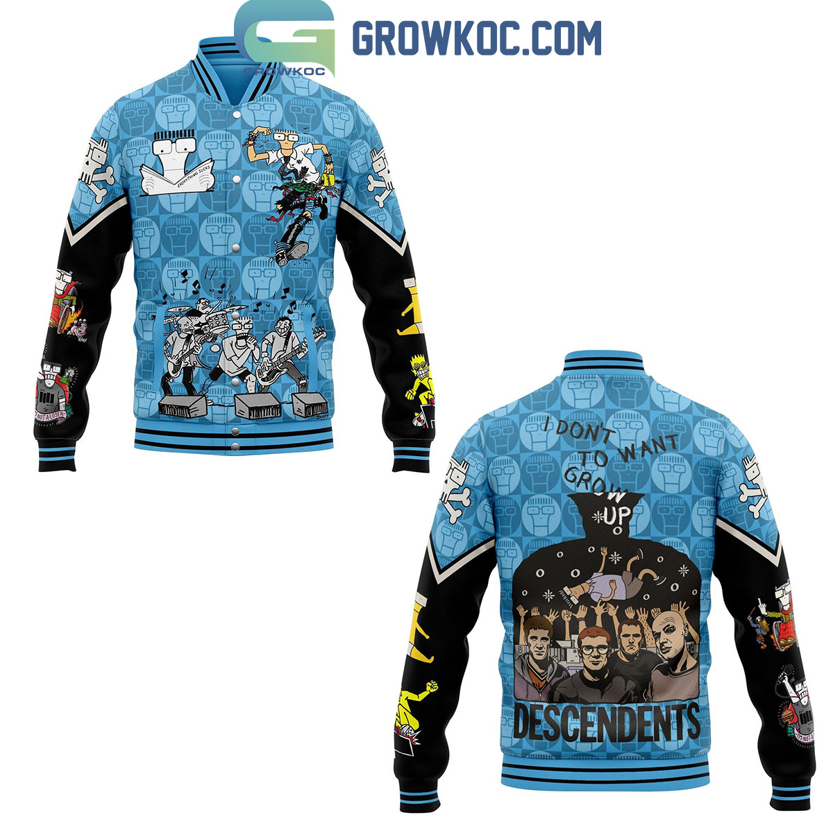 Descendents I Dont Want To Grow Up Music Baseball Jacket2B1 F1GgZ