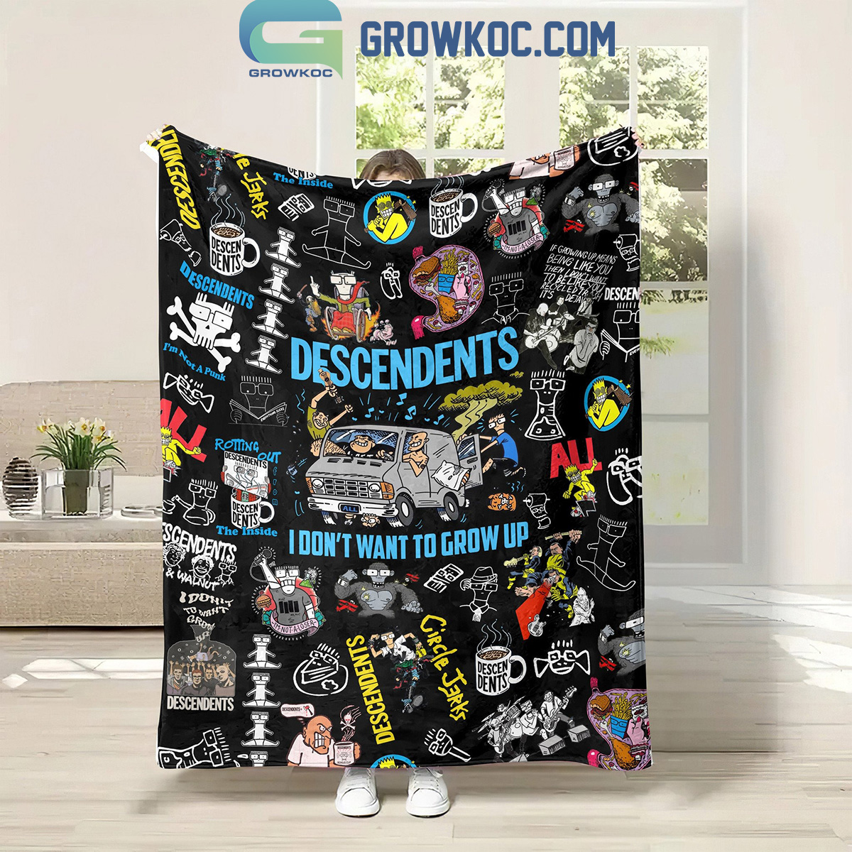 Descendents I Dont Want To Grow Up Music Fleece Blanket Quilt Black Version2B1 BcxtP
