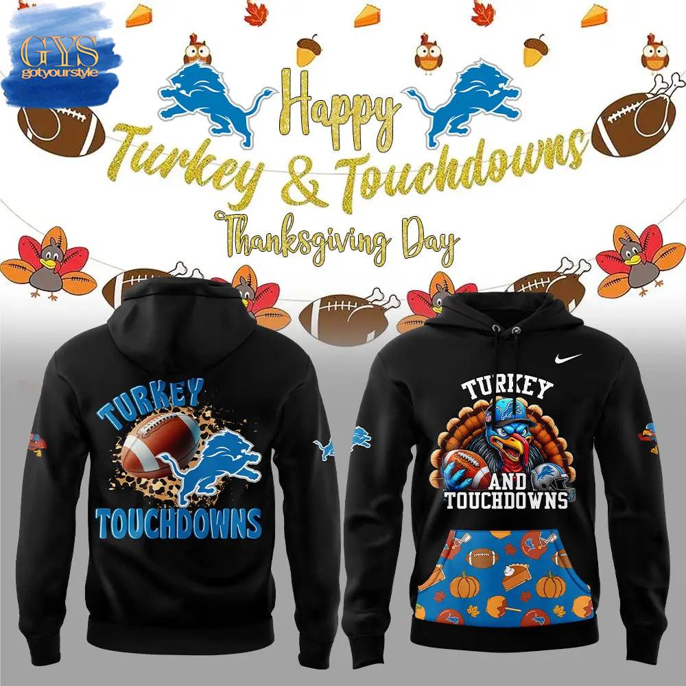 Detroit Lions 2024 Happy Thanksgiving Day Limited Edition Hoodie 1