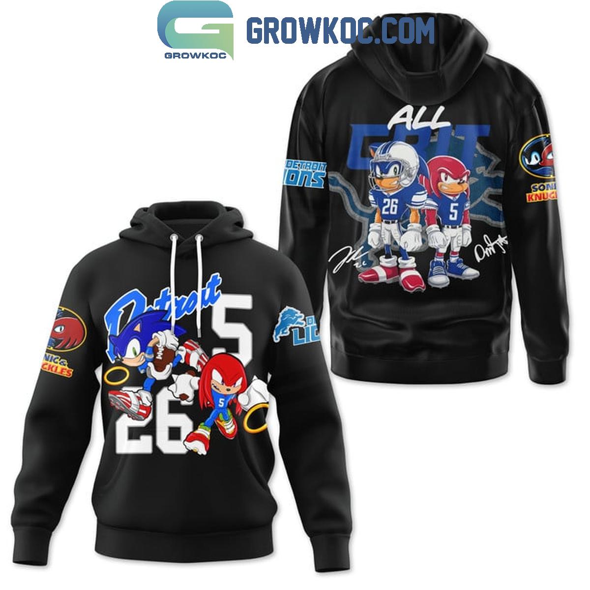 Detroit Lions 2024 Lets Go Sonic And Knuckle Hoodie T Shirt 1 tOotN