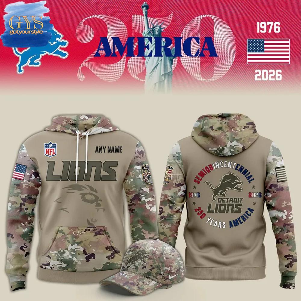 Detroit Lions 250 Years America Limited Edition Hoodie 1
