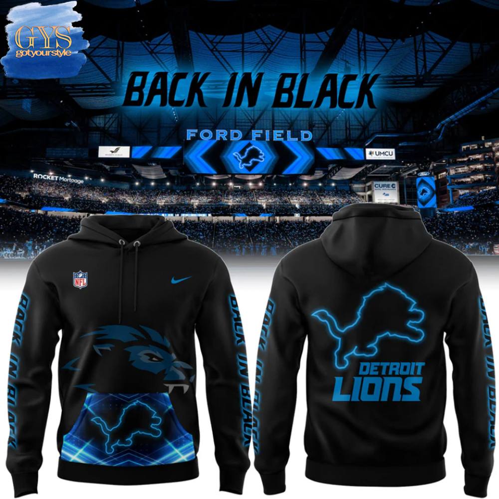 Detroit Lions Back In Black Limited Edition Hoodie 3