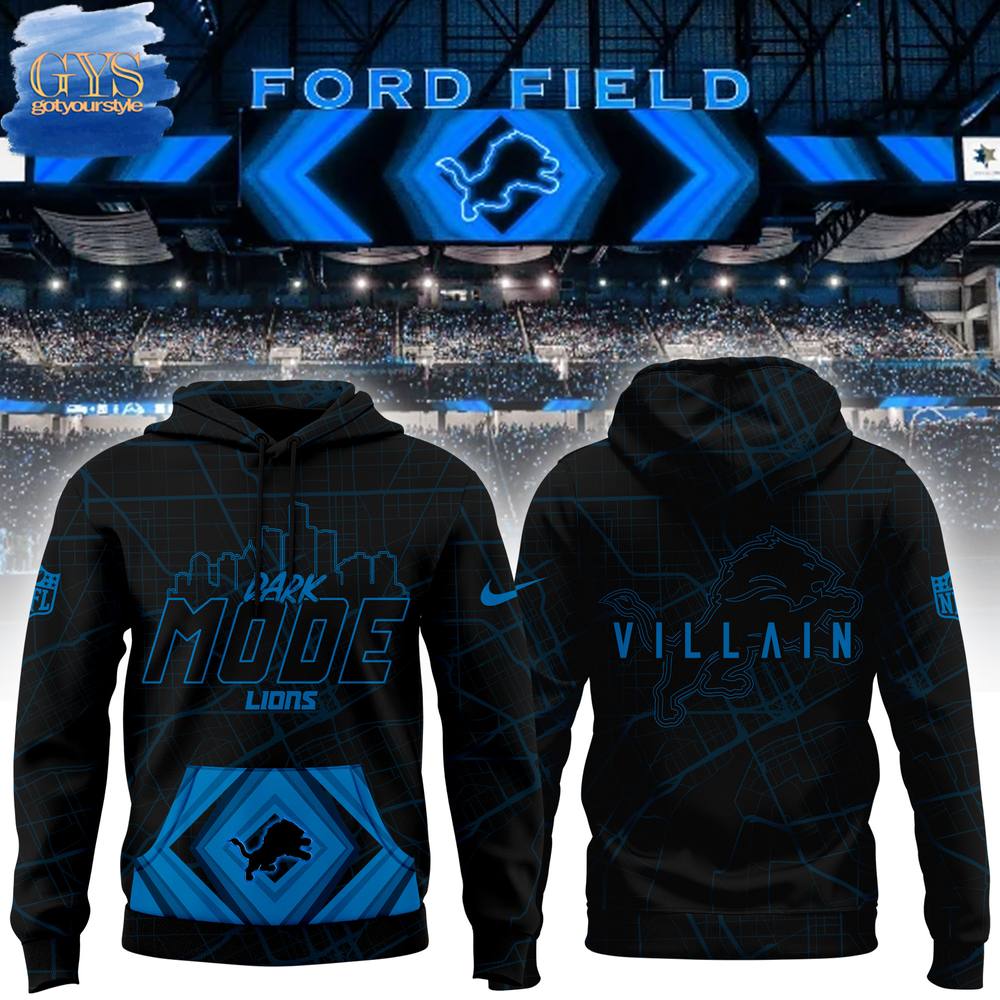 Detroit Lions Dark Mode Villain Limited Edition Hoodie 1