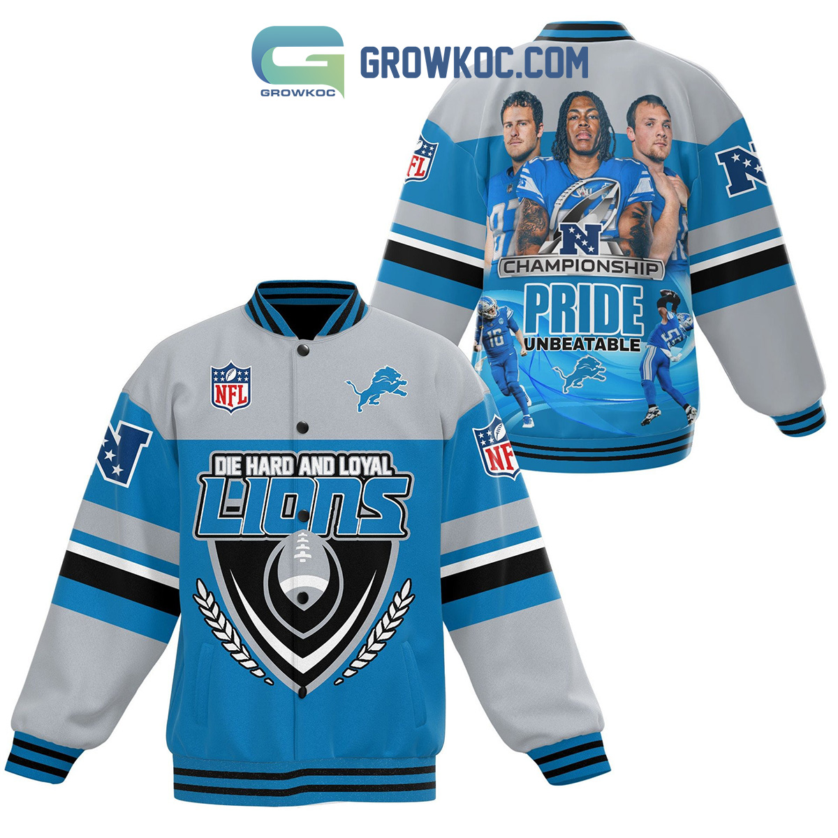 Detroit Lions Die Hard And Loyal Fan Baseball Jacket2B1 jaTCr