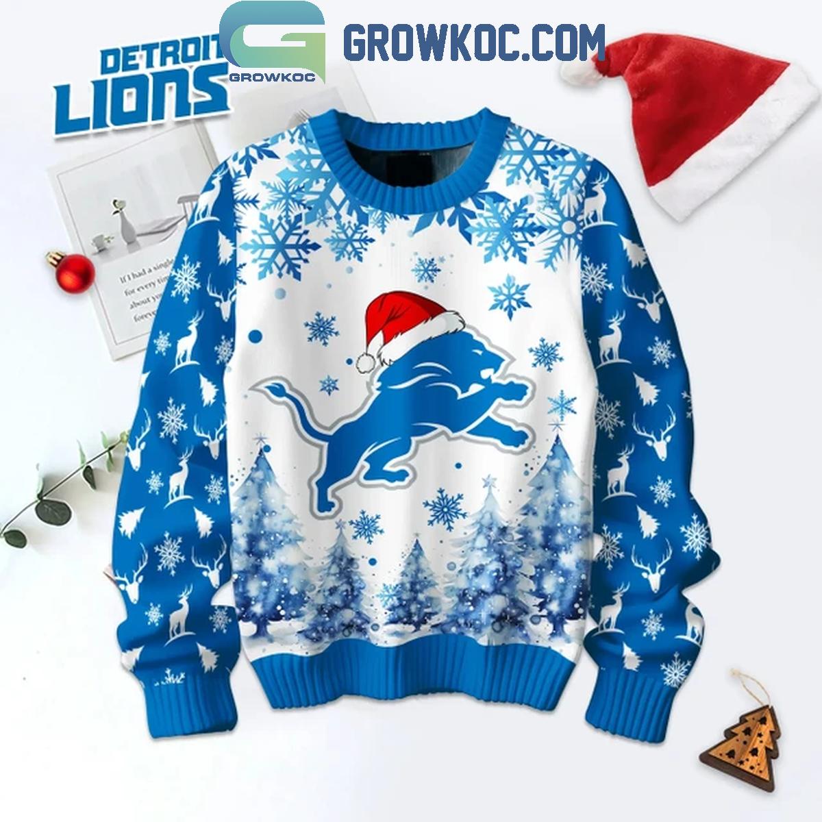 Detroit Lions Football Roar And Rise In 2024 Christmas Ugly Sweater 1 kutoW