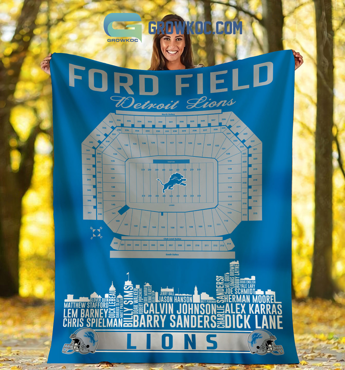 Detroit Lions Ford Field Stadium Fleece Blanket Quilt2B1 VhXlV Detroit Lions Ford Field Stadium Fleece Blanket Quilt2B1 VhXlV