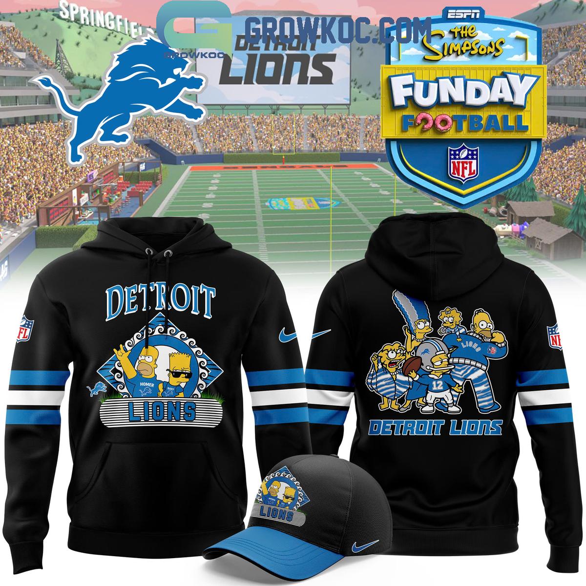 Detroit Lions Funday Football The Simpsons 2024 Hoodie T Shirt 1 VZTGC