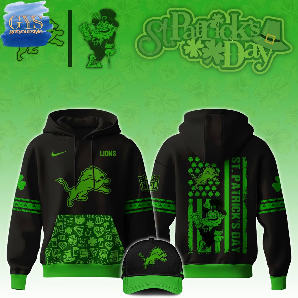 Detroit Lions NFL Saint Patricks Day Limited Edition Hoodie 1