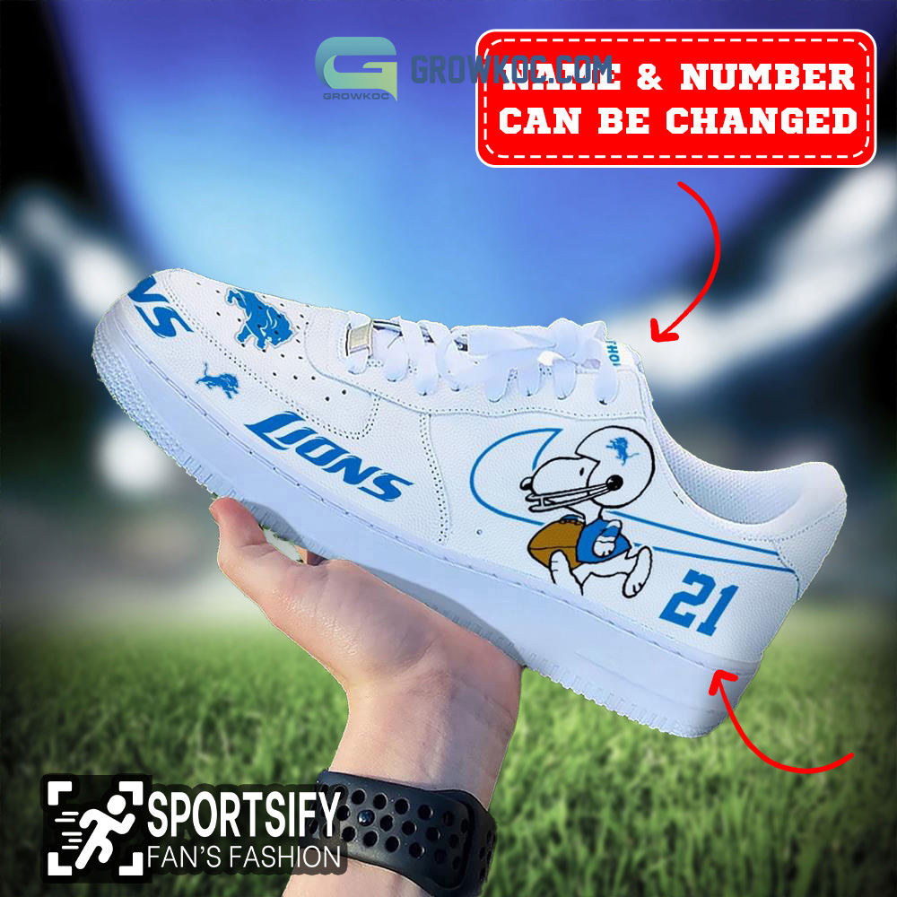 Detroit Lions NFL Snoopy Personalized Air Force 1 Low Top Shoes2B1 5tA8X