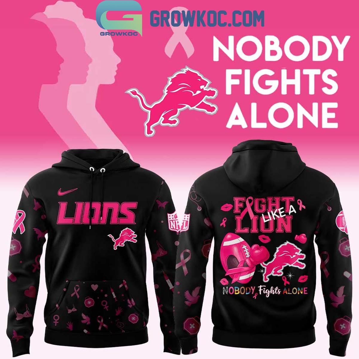 Detroit Lions Nobody Fights Alone Breast Cancer Hoodie Shirt 1 GoI8u