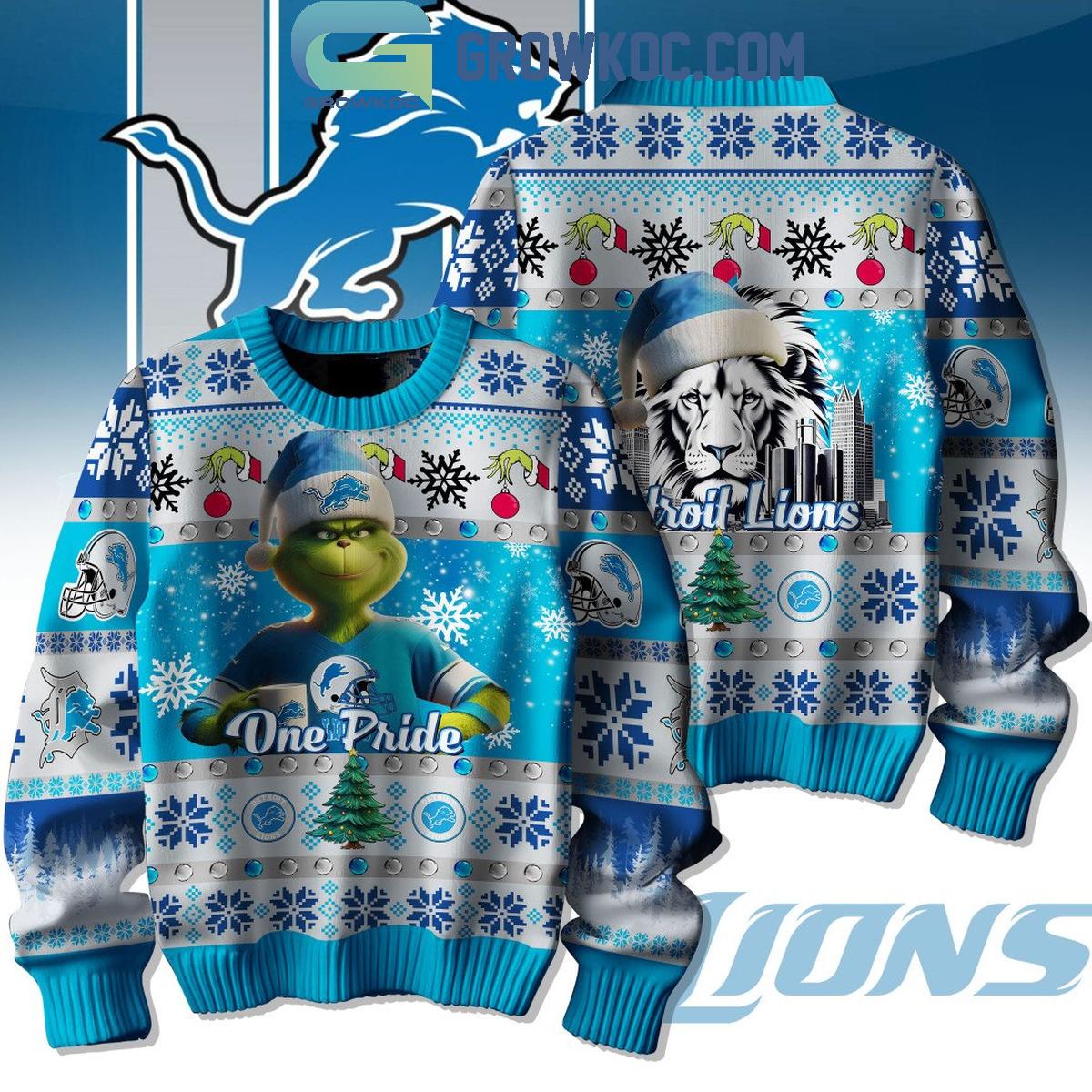 Detroit Lions One Pride Football 2024 Christmas Ugly Sweater 1 d0a90