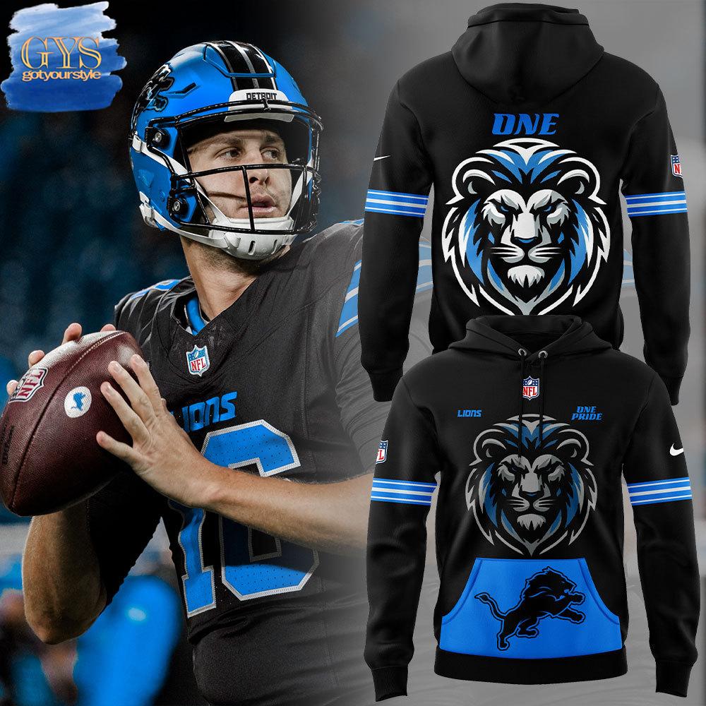 Detroit Lions One Pride New Version 2024 Black Hoodie 1