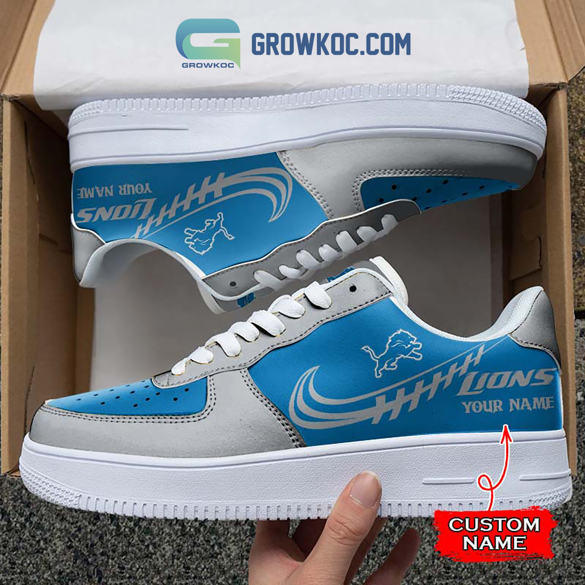 Detroit Lions Personalized Air Force 1 Sneaker2B1 drckA