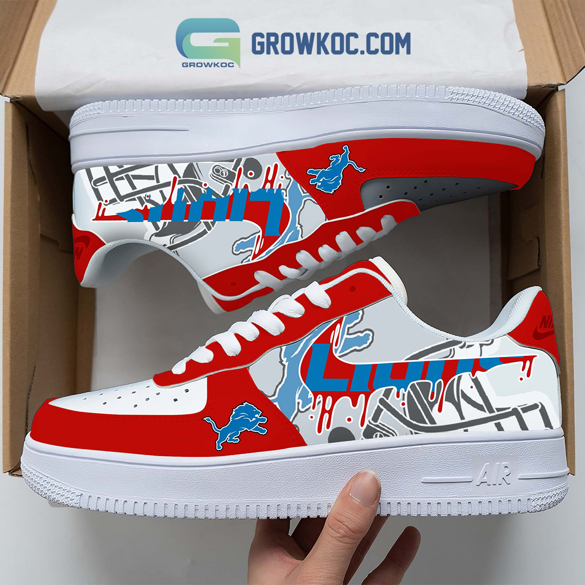 Detroit Lions Team Logo Fan Air Force 1 Shoes2B1 imYHA